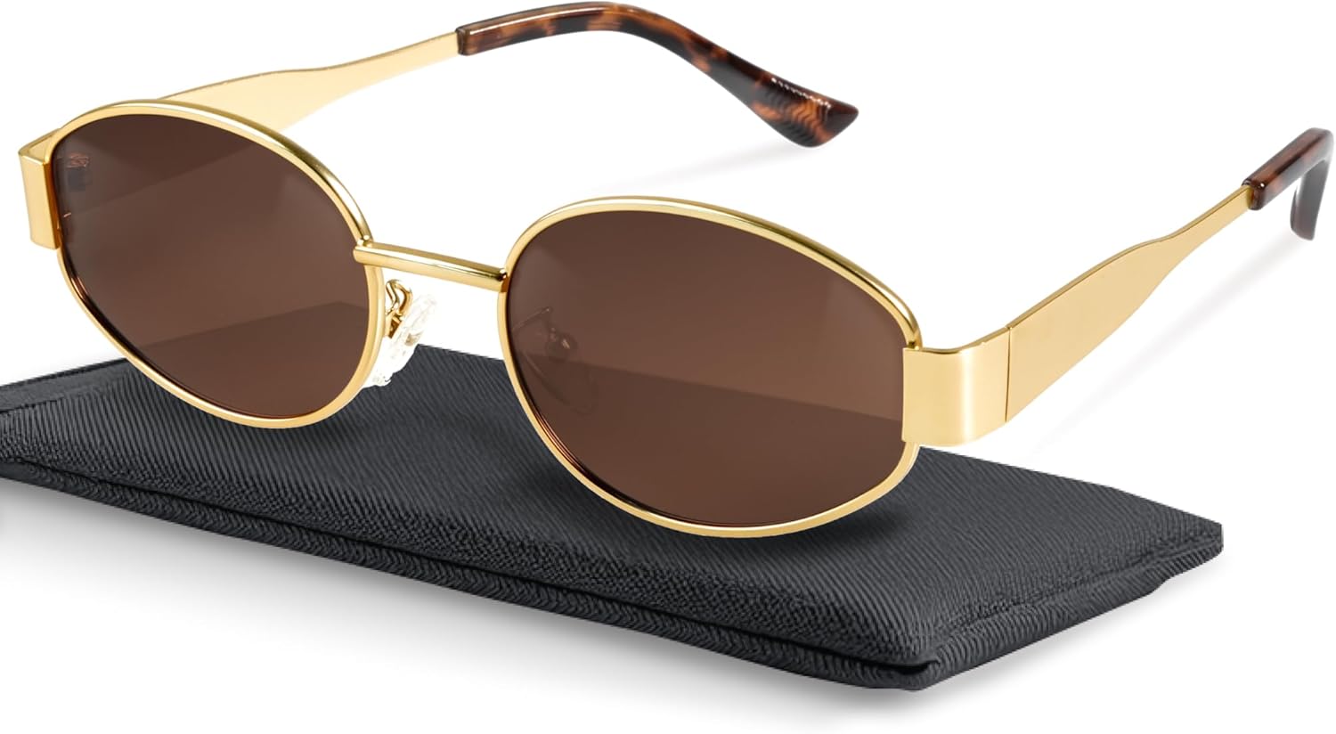 2025 Trendy Oval Sunglasses - Stylish Polarized Shades for Everyday - Retro Metal Frames