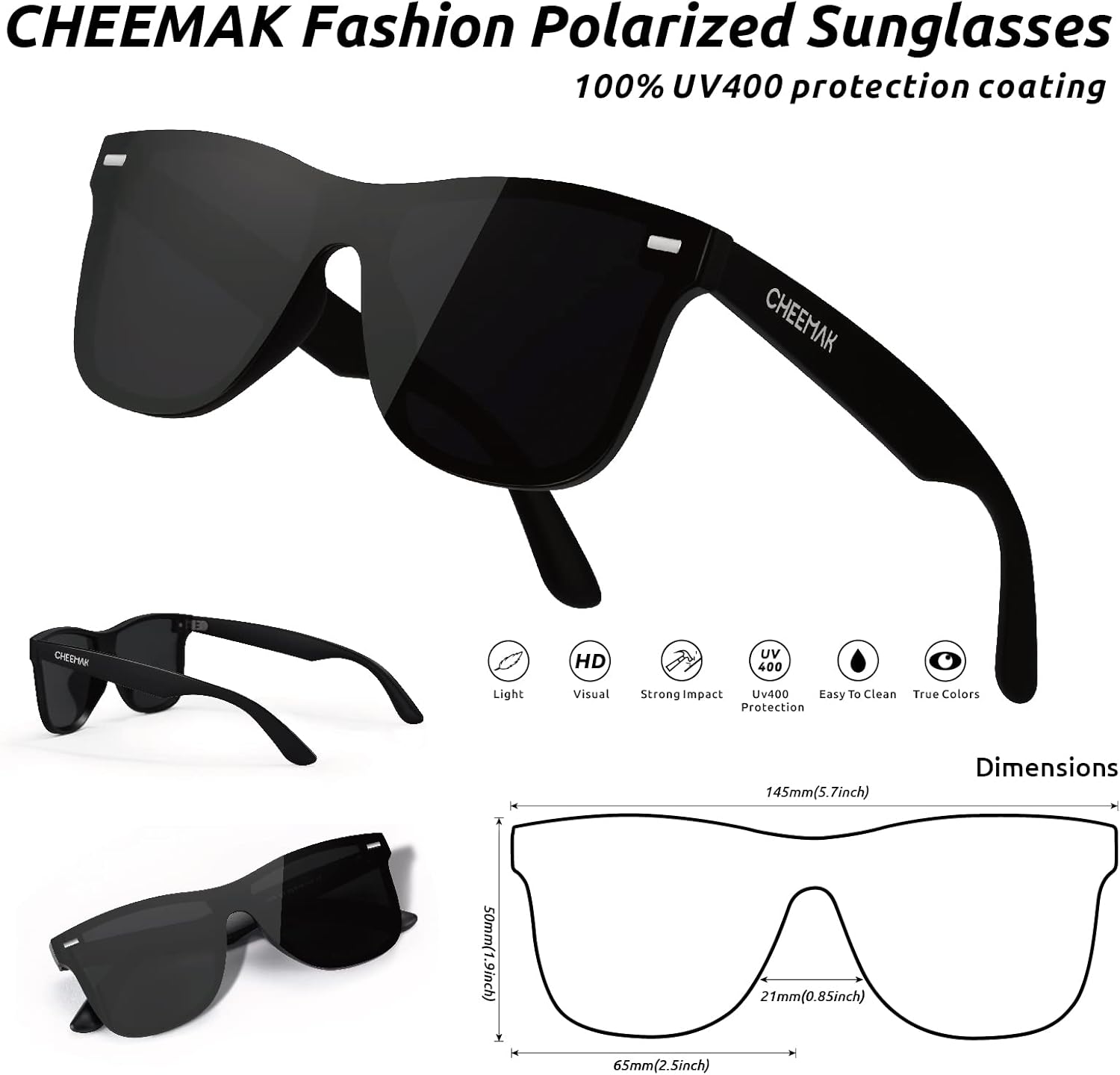 Fashion Polarized Sunglasses for Men/Women Retro Sun Glasses for Fishing Driving Hiking Golf 100% UV Protection