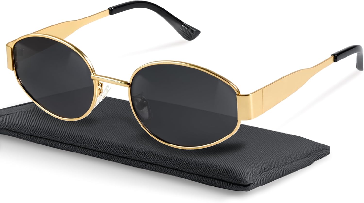 2025 Trendy Oval Sunglasses - Stylish Polarized Shades for Everyday - Retro Metal Frames