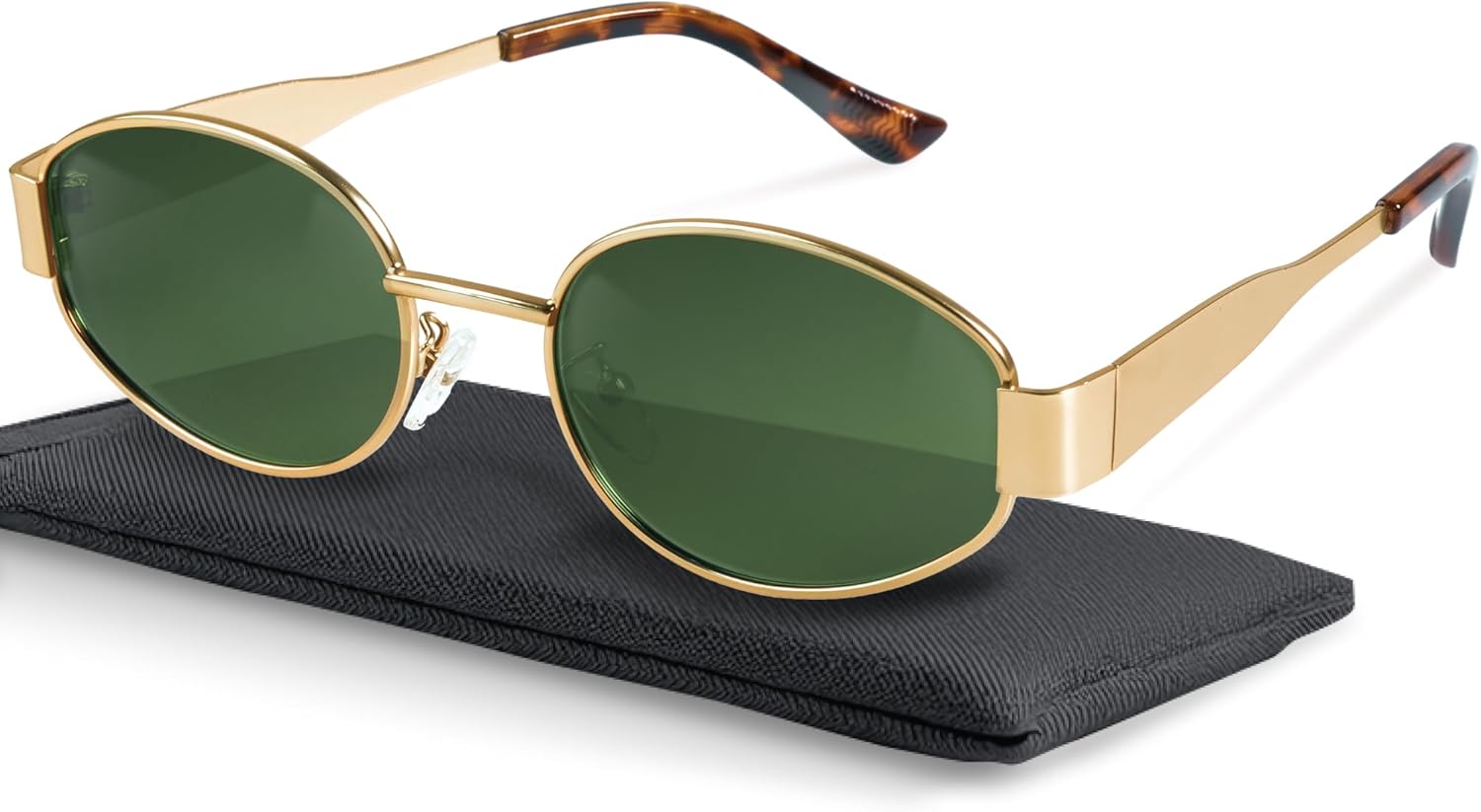 2025 Trendy Oval Sunglasses - Stylish Polarized Shades for Everyday - Retro Metal Frames