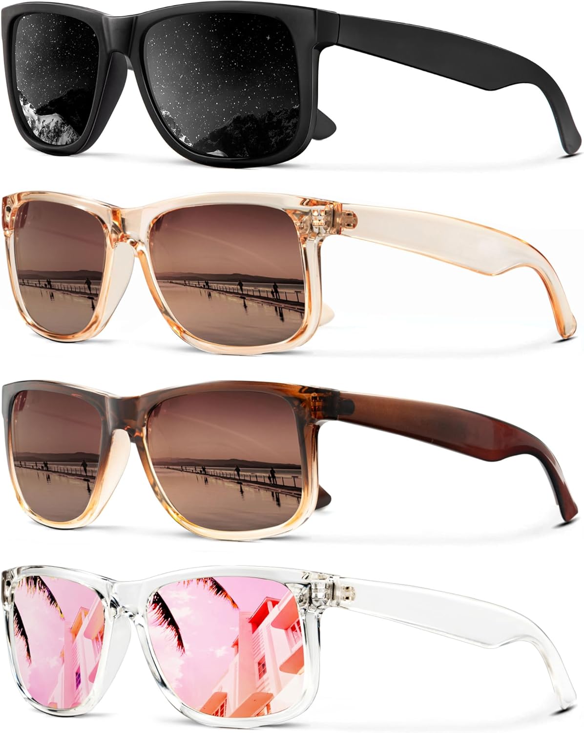 Mens-Sunglasses Polarized Sunglasses Men: Classic Sunglasses for men with UV Protection Driving Fishing Golf