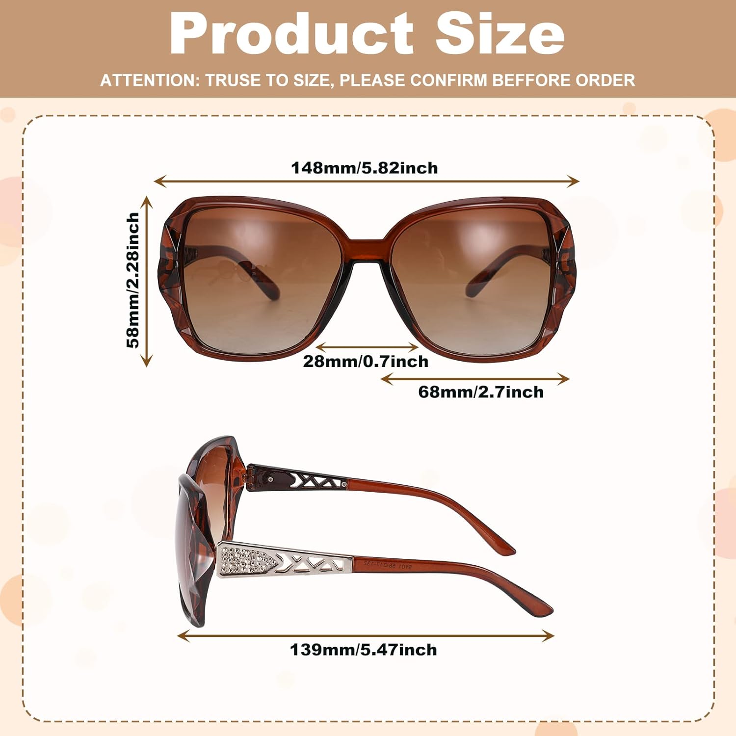 4 Pcs Women Large Sunglasses, UV 400 Glasses Oversized Sunglasses Classic Trend Ladies Sunglasses Sparkling Large Frame Sunglasses for Women