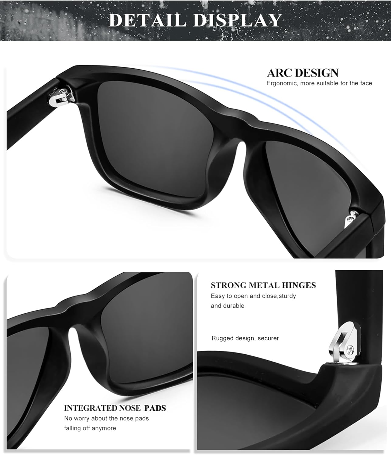 Mens-Sunglasses Polarized Sunglasses Men: Classic Sunglasses for men with UV Protection Driving Fishing Golf