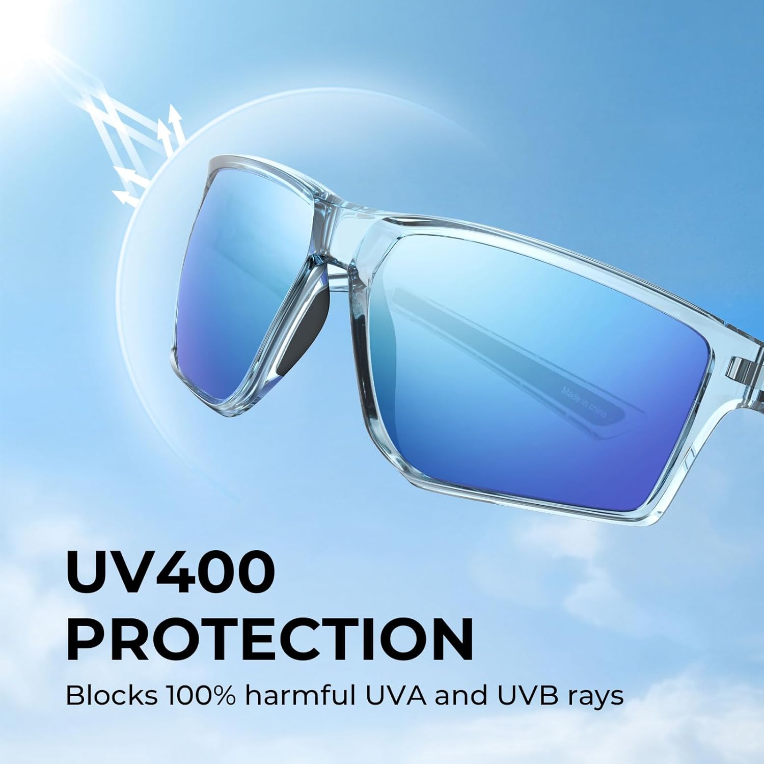 Osage Polarized Sport Sunglasses for Men and Women, Ideal for Driving Fishing Cycling Running, UV Protection