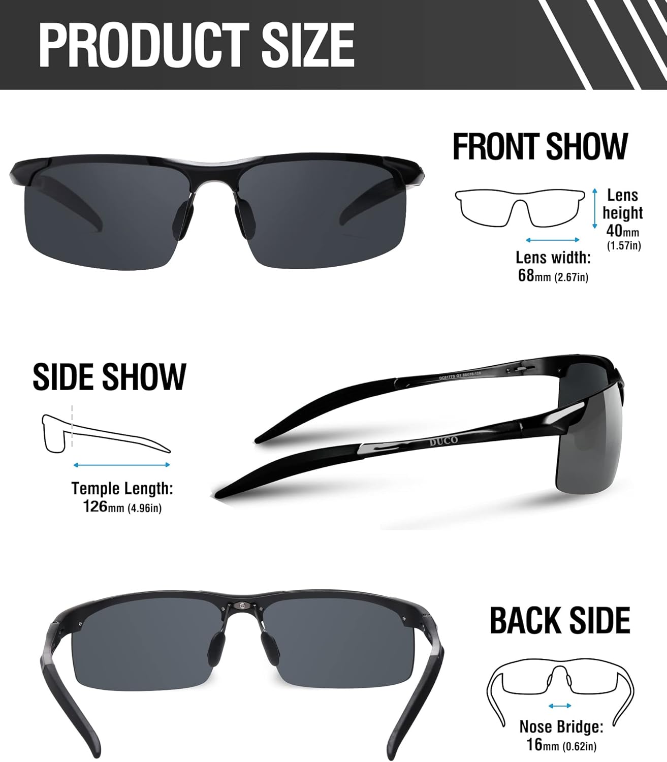 Mens Sports Polarized Sunglasses UV Protection Sunglasses for Men 8177s