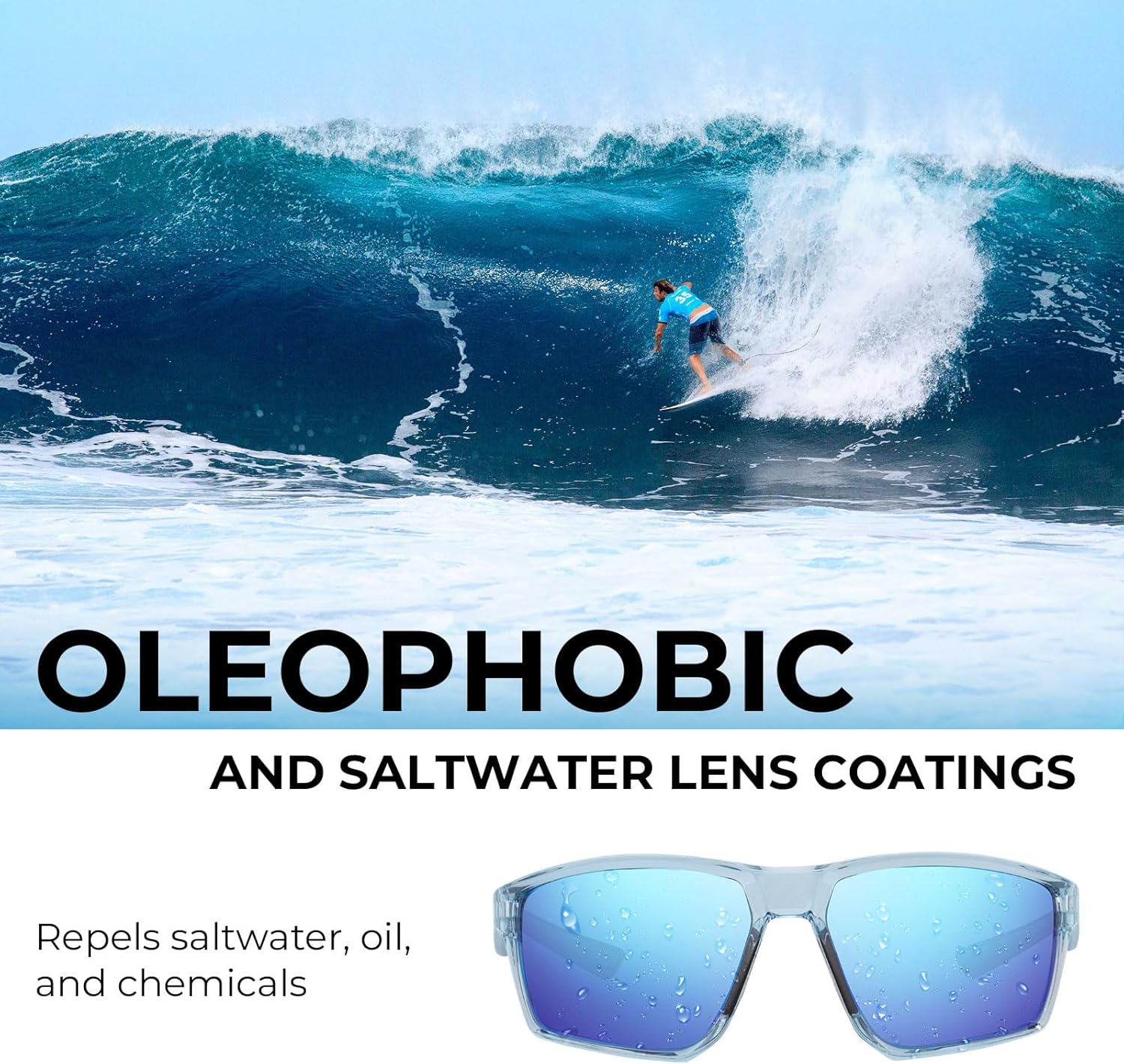 Osage Polarized Sport Sunglasses for Men and Women, Ideal for Driving Fishing Cycling Running, UV Protection
